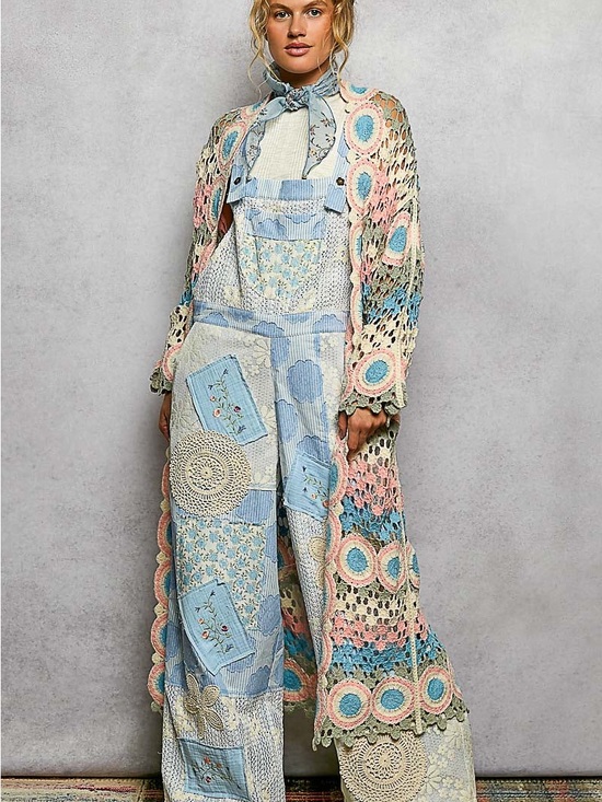 POL Tops - 77. LAST 1! Pol COST multicolor long sleeve crochet cardigan